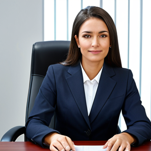 Home 22 **
A professional businesswoman in a modest business suit, sitting at a desk in a modern office, fully clothed, appropriate attire, safe for work, perfect anatomy, natural proportions, professional photography, high quality.
**