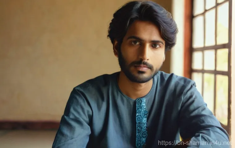 빙의 치료와 정신과 치료의 차이 - **Prompt:** "A soft and introspective portrait of a young adult, gender-neutral, in their early twen...