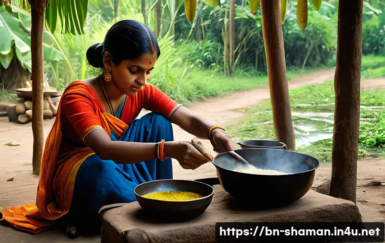 무속 의식에서 사용되는 음식 관련 이미지 1