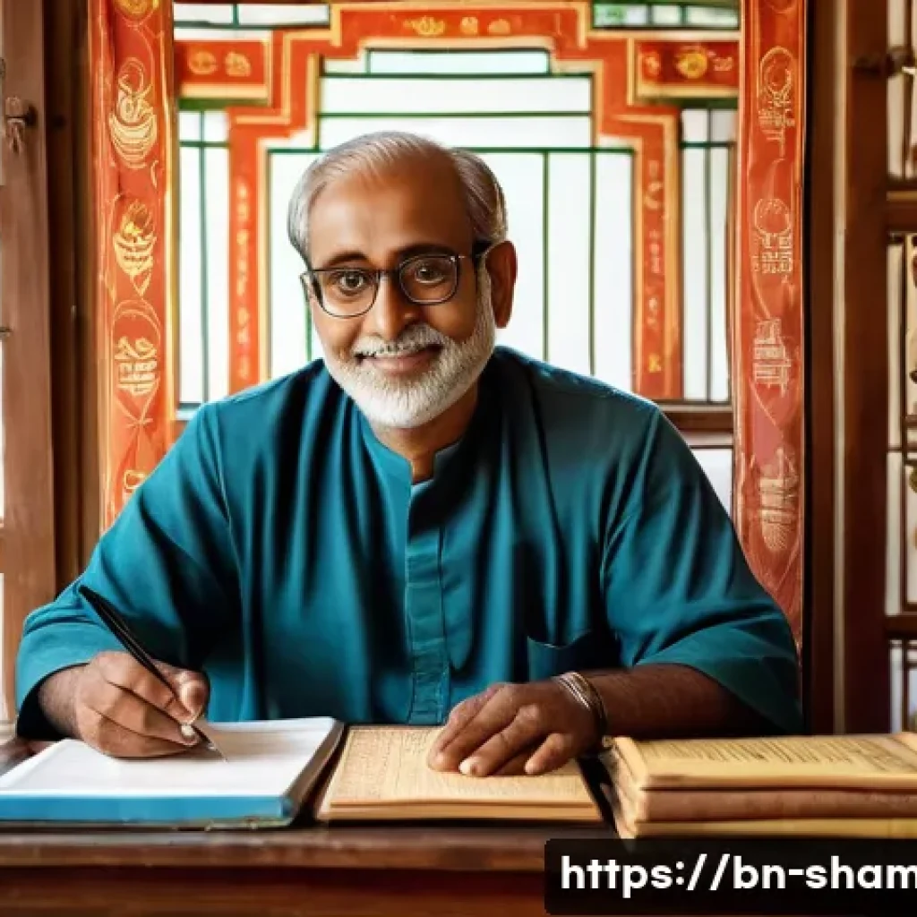 유명 점집 예약 팁 - A serene and professional Bengali astrologer’s consultation scene, featuring a middle-aged Bengali m...