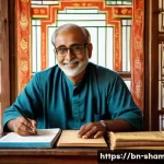 유명 점집 예약 팁 - A serene and professional Bengali astrologer’s consultation scene, featuring a middle-aged Bengali m...